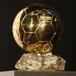 The 2009 Ballon d'Or trophy is seen in Paris